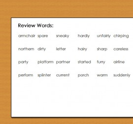review words