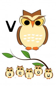 Help students remember vowels with v-owls.